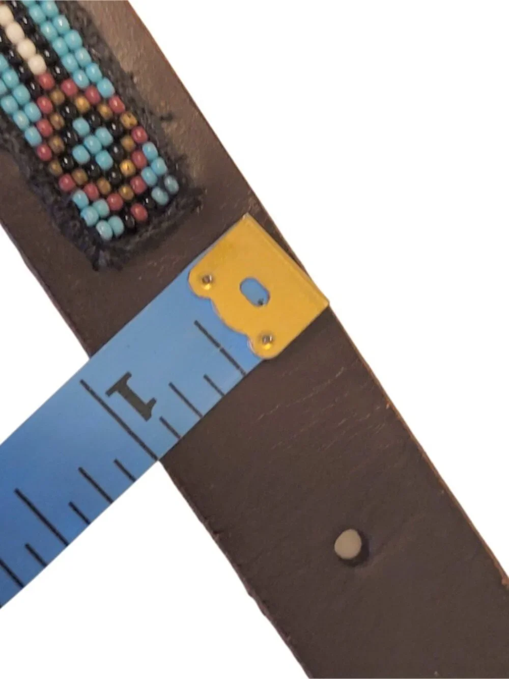 Lucky Brand Boho Beaded Leather Belt